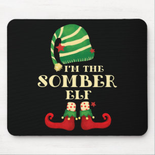 Santa The Sombre Elf Christmas Matching Family Cow Mouse Mat