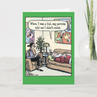 Santa Therapy Christmas Funny Greeting Card