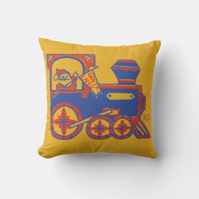 Santa Train Cushion (Front)
