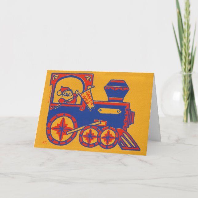Santa Train Holiday Card (Front)