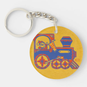 Santa Train Key Ring