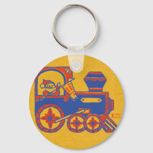 Santa Train Key Ring