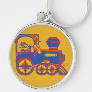 Santa Train Key Ring