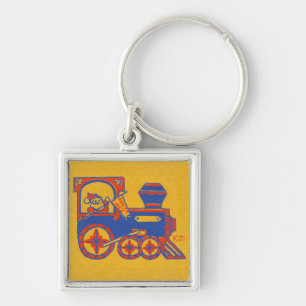 Santa Train Key Ring