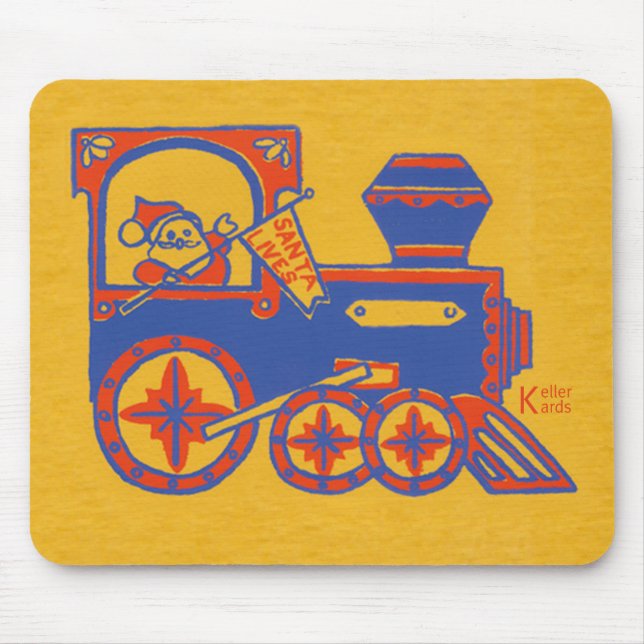 Santa Train Mouse Mat (Front)