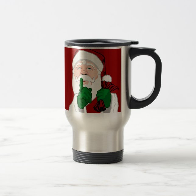 Santa Travel Mug Coffee Cup Festive Santa Cup (Right)