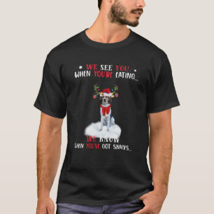 Santa Treeing Walker Coonhound Christmas Light Paj T-Shirt