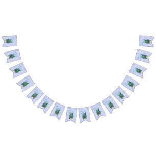 Santa truck front view Merry Christmas Bunting