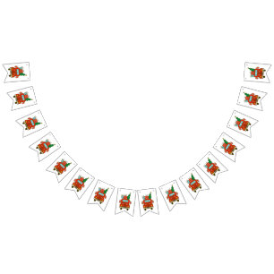 Santa truck front view Merry Christmas Bunting