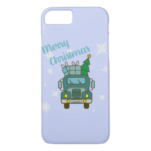 Santa truck front view Merry Christmas iPhone 8/7 Case