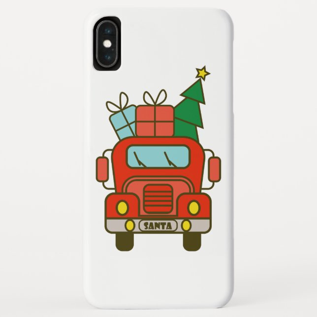 Santa truck front view Merry Christmas Case-Mate iPhone Case (Back)