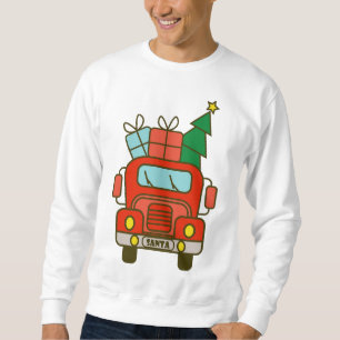 Santa truck front view Merry Christmas Sweatshirt