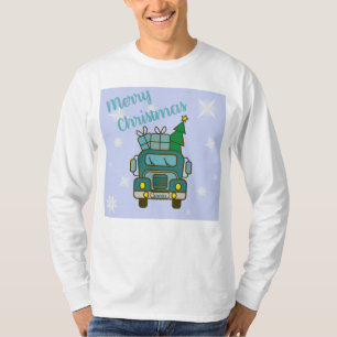 Santa truck front view Merry Christmas T-Shirt