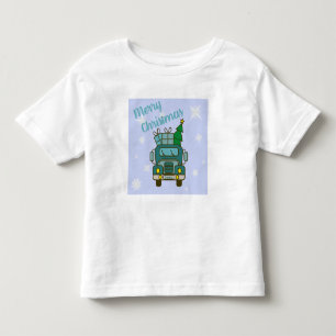 Santa truck front view Merry Christmas Toddler T-Shirt
