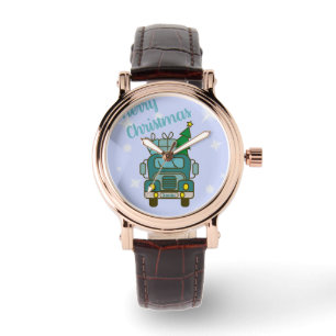 Santa truck front view Merry Christmas Watch