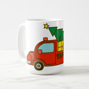 Santa truck side view Merry Christmas Coffee Mug