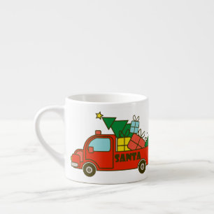 Santa truck side view Merry Christmas Espresso Cup