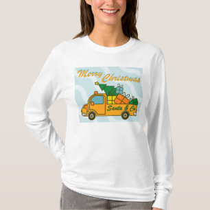 Santa truck side view Merry Christmas T-Shirt