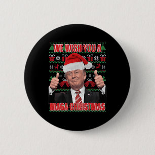 Santa Trump Christmas Humour Funny Trump Xmas 2 6 Cm Round Badge