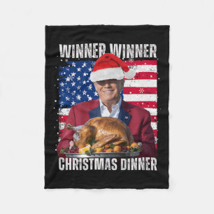 Santa Trump Christmas Humour Funny Trump Xmas  Fleece Blanket