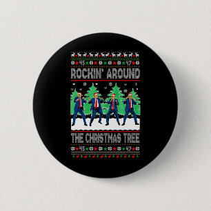 Santa Trump Dance Dancing Rocking Around The Chris 6 Cm Round Badge