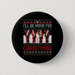 Santa Trump Dance I'll Be Home For Christmas Ugly 6 Cm Round Badge