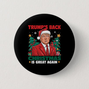 Santa Trump Dance Make Christmas Great Again Ugly  6 Cm Round Badge