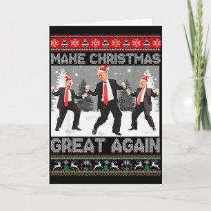 Santa Trump Dance Make Christmas Great Again Ugly  Card