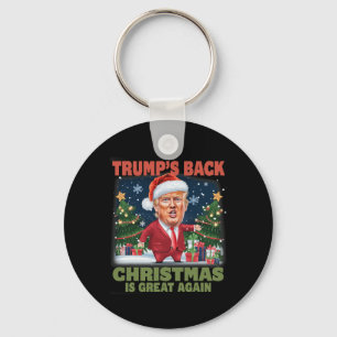 Santa Trump Dance Make Christmas Great Again Ugly Key Ring