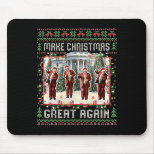 Santa Trump Dance Make Christmas Great Again Ugly Mouse Mat
