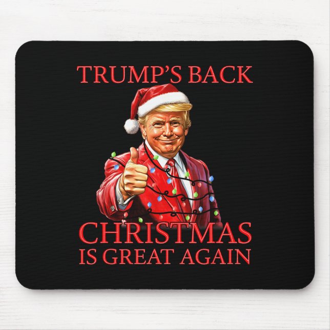 Santa Trump Dance Make Christmas Great Again Ugly  Mouse Mat (Front)
