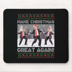 Santa Trump Dance Make Christmas Great Again Ugly  Mouse Mat