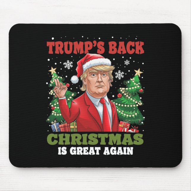 Santa Trump Dance Make Christmas Great Again Ugly  Mouse Mat (Front)