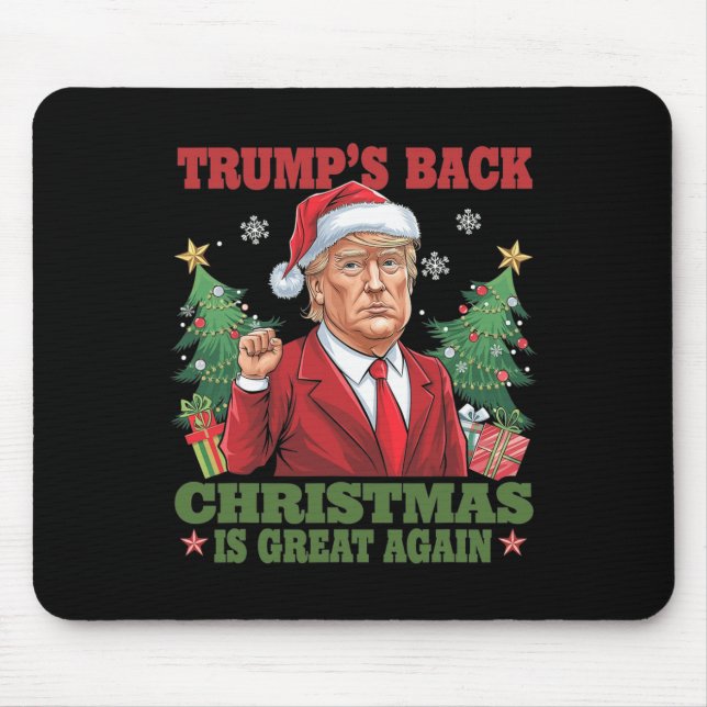 Santa Trump Dance Make Christmas Great Again Ugly  Mouse Mat (Front)