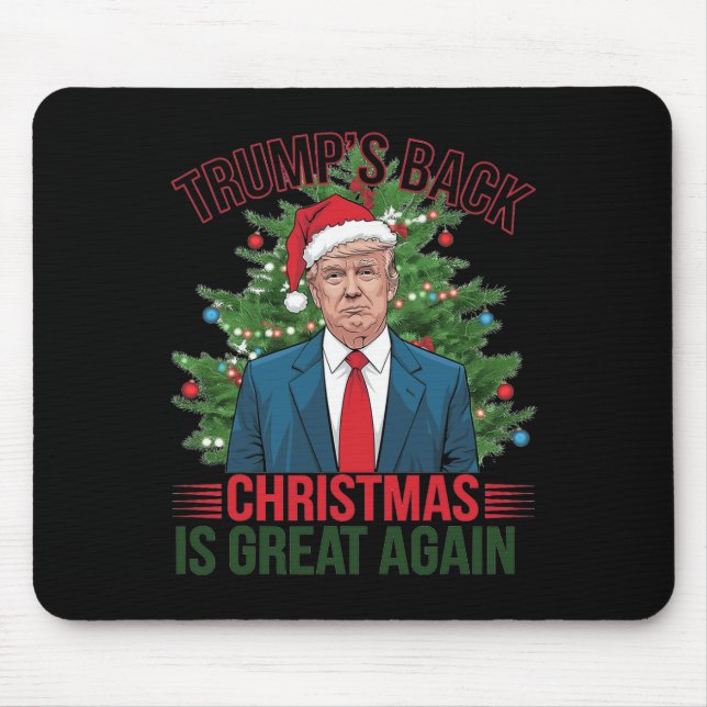Santa Trump Dance Make Christmas Great Again Ugly  Mouse Mat (Front)