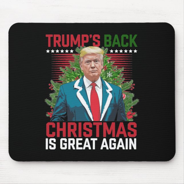 Santa Trump Dance Make Christmas Great Again Ugly  Mouse Mat (Front)