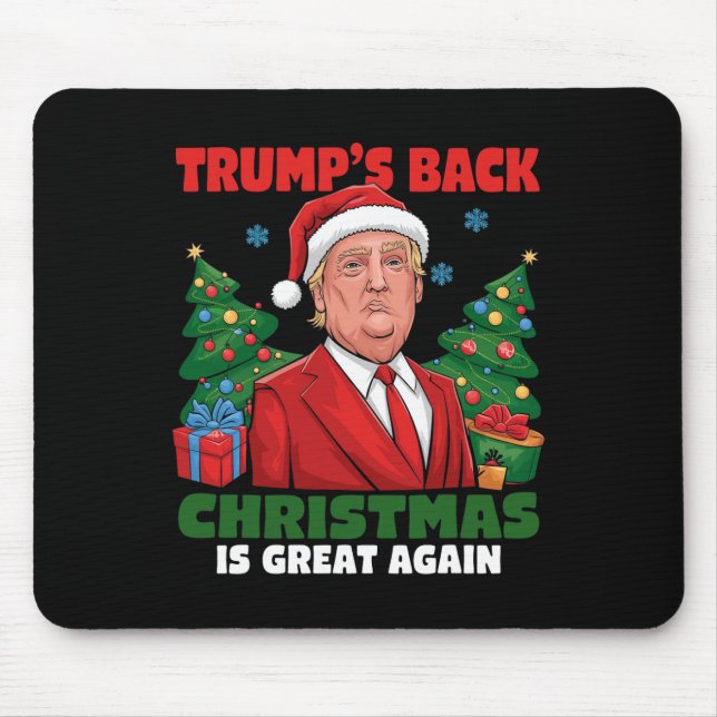 Santa Trump Dance Make Christmas Great Again Ugly  Mouse Mat (Front)