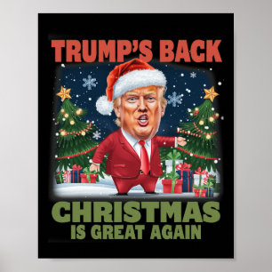 Santa Trump Dance Make Christmas Great Again Ugly  Poster