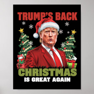 Santa Trump Dance Make Christmas Great Again Ugly  Poster