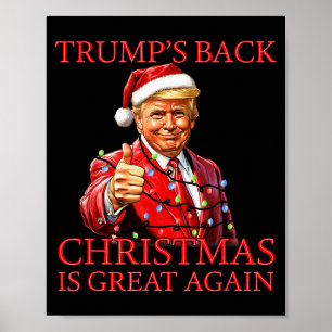 Santa Trump Dance Make Christmas Great Again Ugly Poster