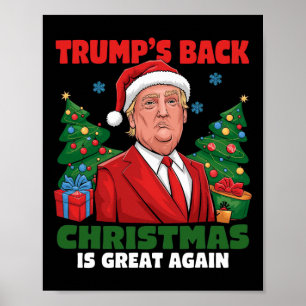 Santa Trump Dance Make Christmas Great Again Ugly  Poster