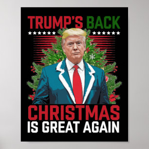 Santa Trump Dance Make Christmas Great Again Ugly  Poster