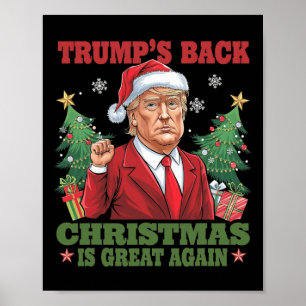 Santa Trump Dance Make Christmas Great Again Ugly Poster