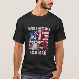 Santa Trump Dance Make Christmas Great Again Ugly T-Shirt