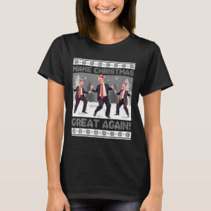 Santa Trump Dance Make Christmas Great Again Ugly T-Shirt