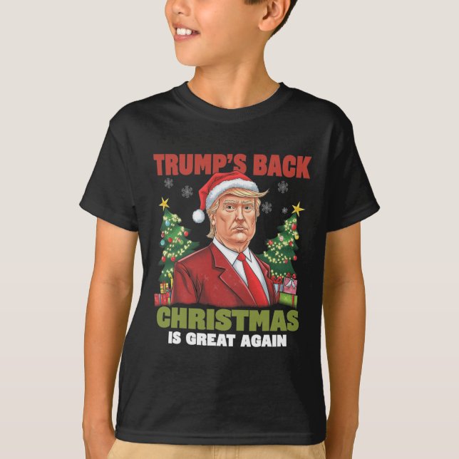 Santa Trump Dance Make Christmas Great Again Ugly  T-Shirt (Front)