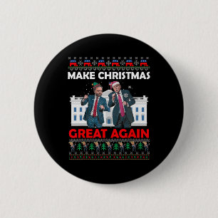 Santa Trump Dance Make Christmas Great Again Xmas 6 Cm Round Badge