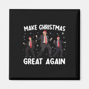 Santa Trump Dance Make Christmas Great Again Xmas Magnet