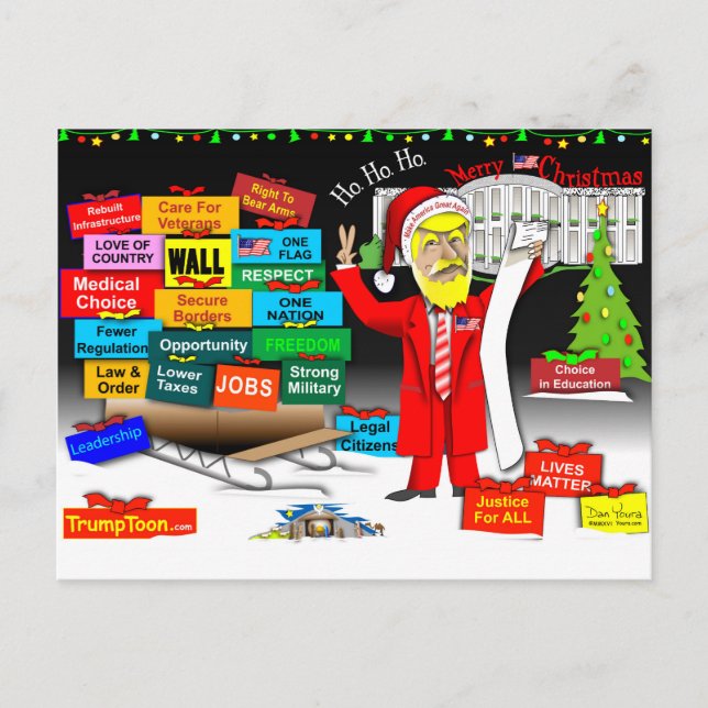 Santa Trump Holiday Postcard (Front)
