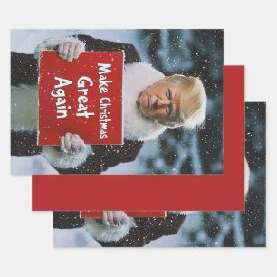 Santa Trump: “Make Christmas Great Again” Wrapping Paper Sheet